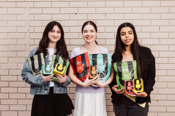 Three Brisbane school girls are starring in a ‘Spill the Tea’ social media campaign